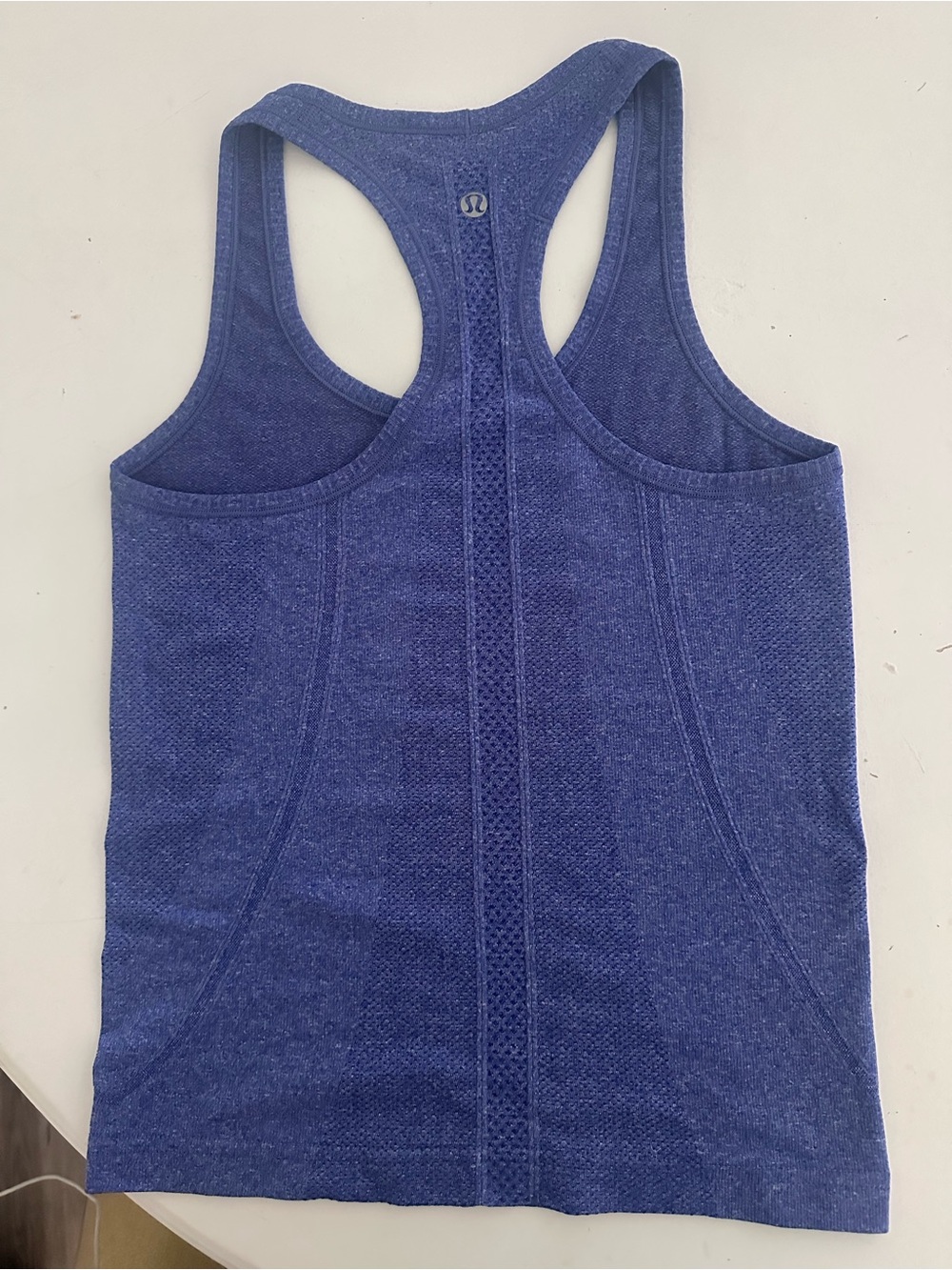 Lululemon Swiftly Tech Racerback Tank Top Blue Heathered Size 6 Custom Crop